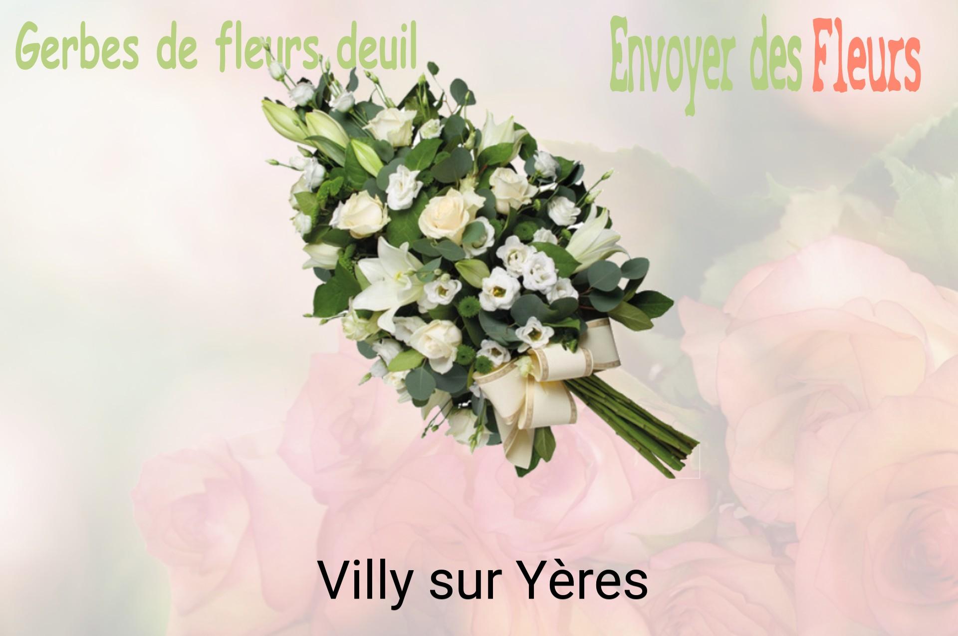 Gerbe de fleurs de deuil livrée à Villy-sur-Yères